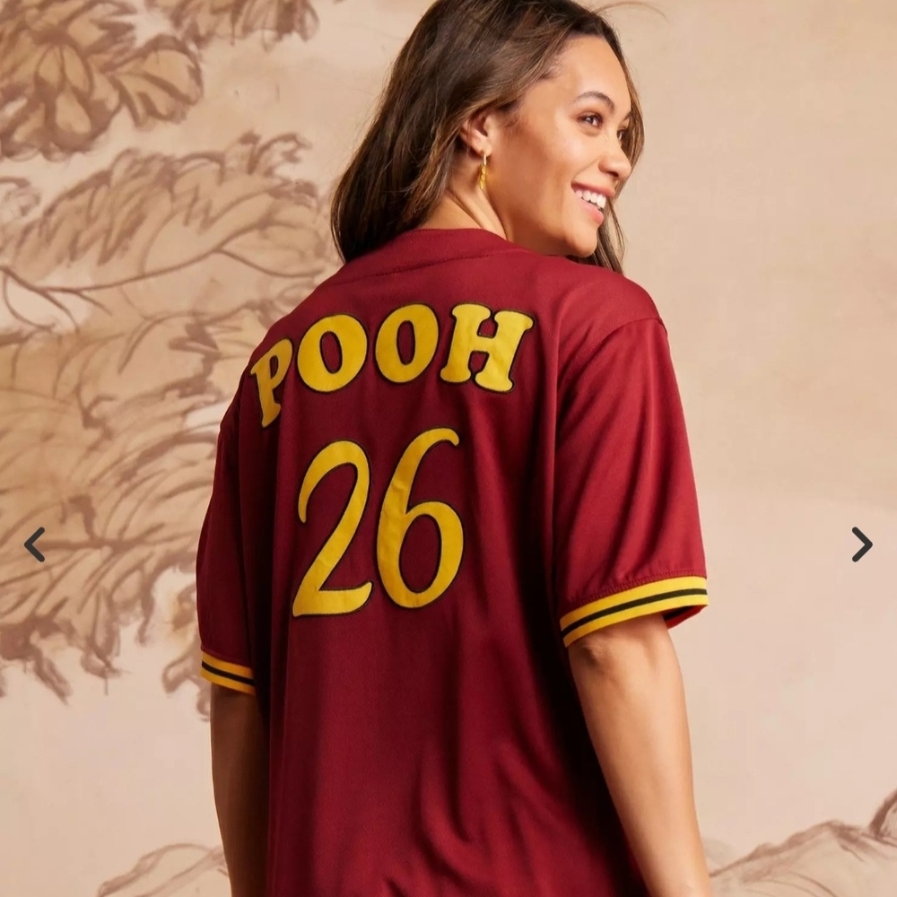 Disney X BoxLunch Exclusive Maroon Winnie The Pooh 26 Baseball Jersey Shirt